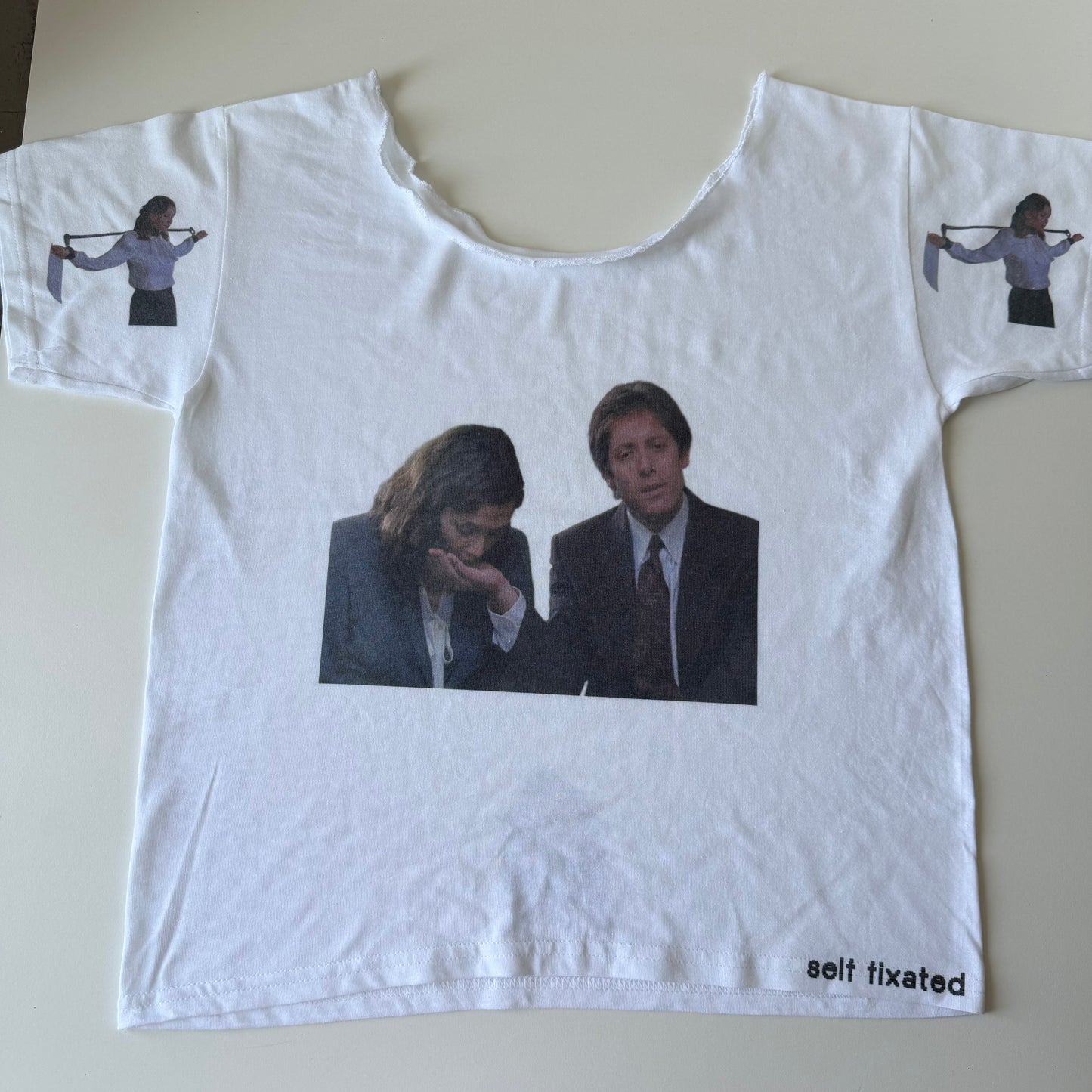 Secretary off the shoulder baby tee - XL