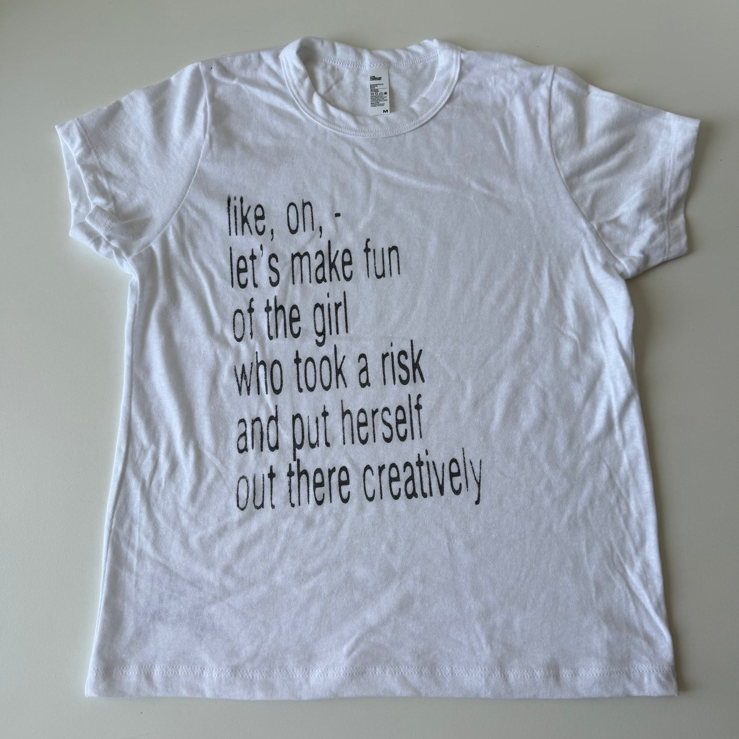 Girls being creative baby tee - M