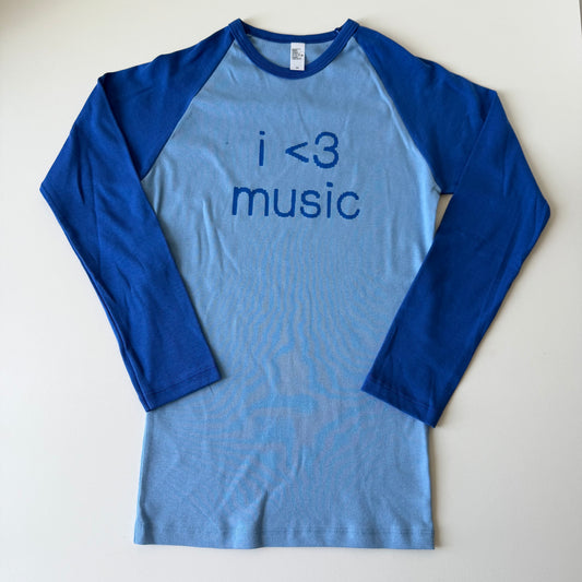 I <3 music raglan tee - M