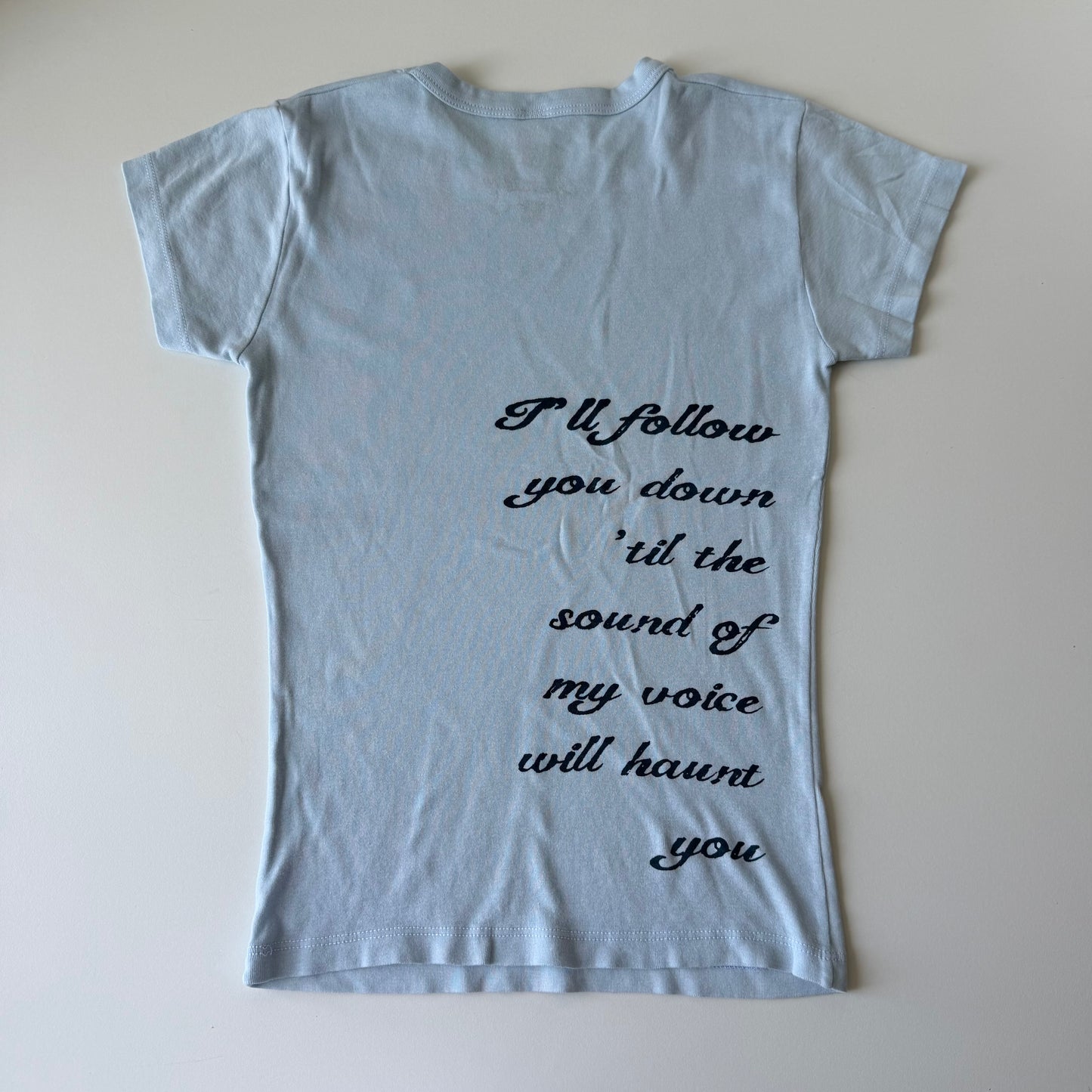 Was I just a fool baby tee - S
