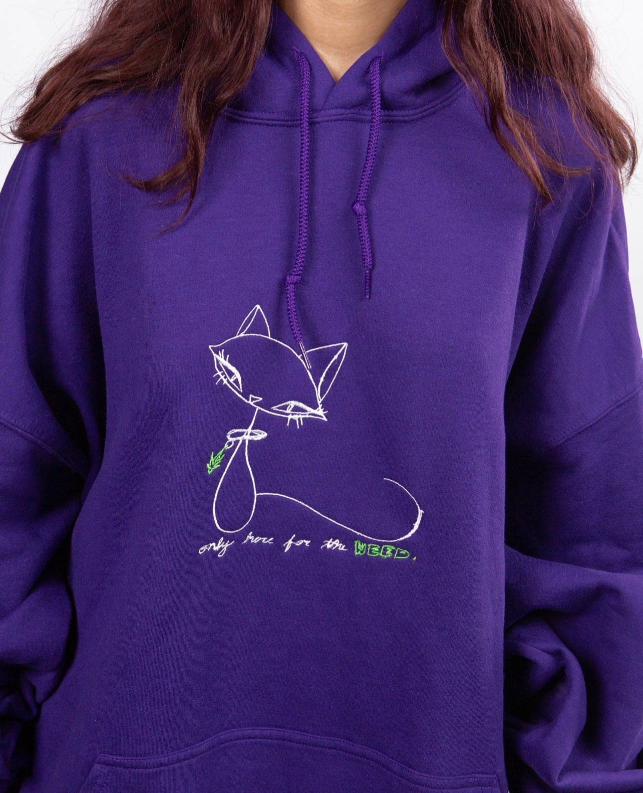Only here for the… hoodie