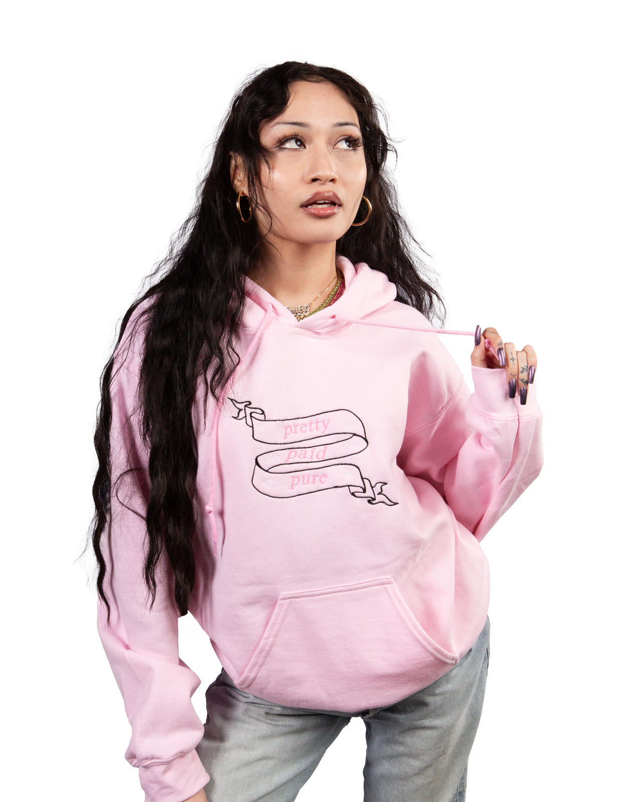 Pretty, Paid, Pure hoodie
