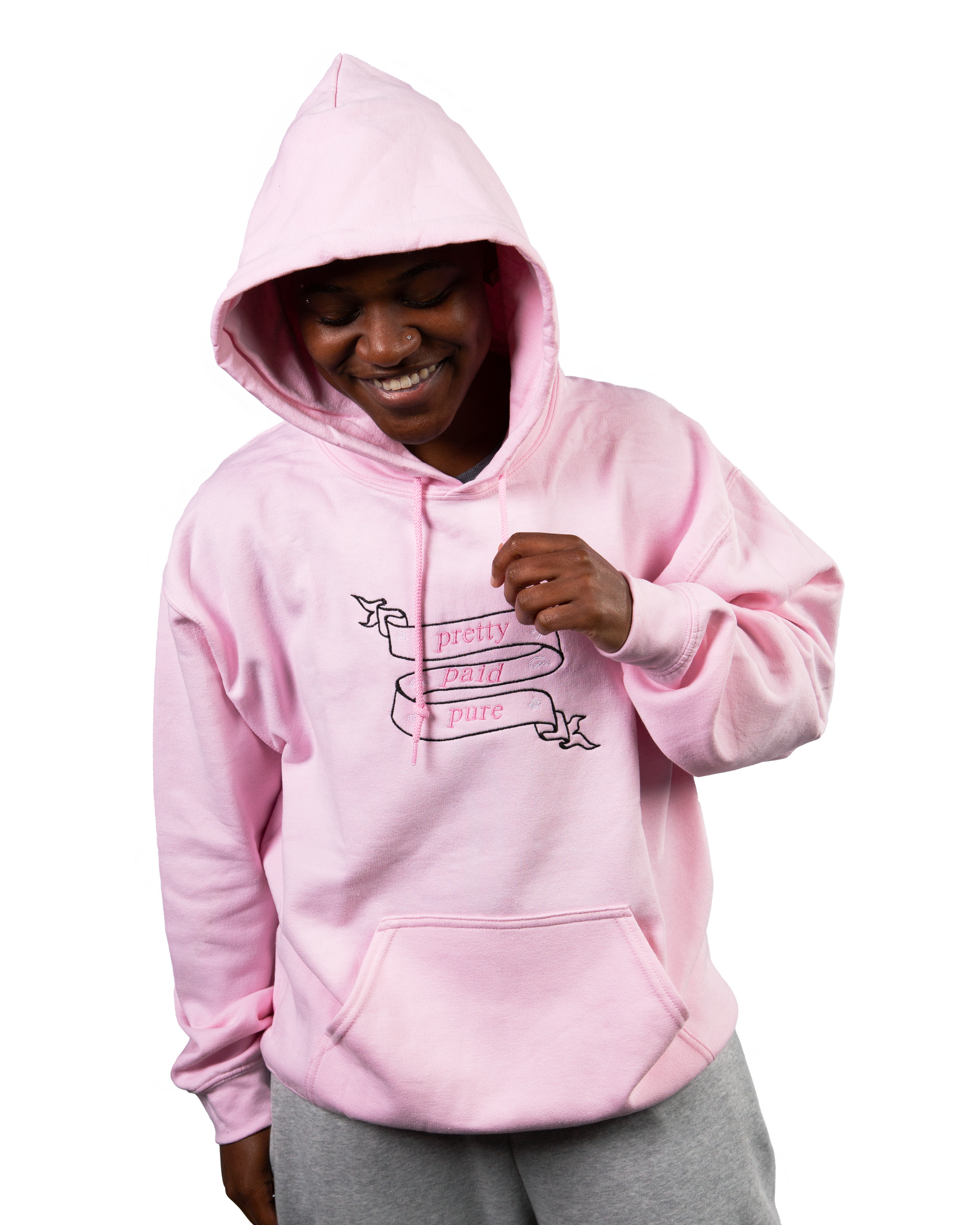 Pretty, Paid, Pure hoodie