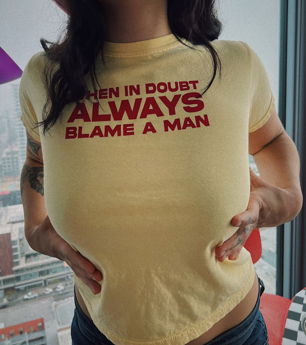 when in doubt always blame a MAN tee